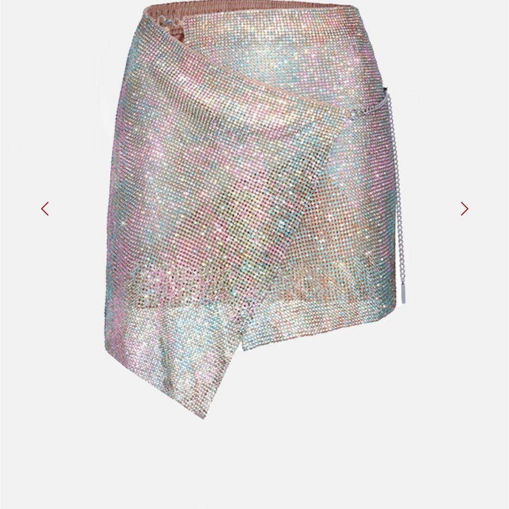 NWOT: Poster Girl: Iridescent Chainmail Winona Skirt - Sz: XS